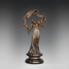 Classical Figure Statue Retro Dancer Bronze Sculpture TPE-756~759